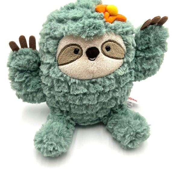 AURORA NEW Sloth Green Cactus Kingdom 7.5" Stuffed Animal flower Toy Doll Cute - Picture 1 of 4